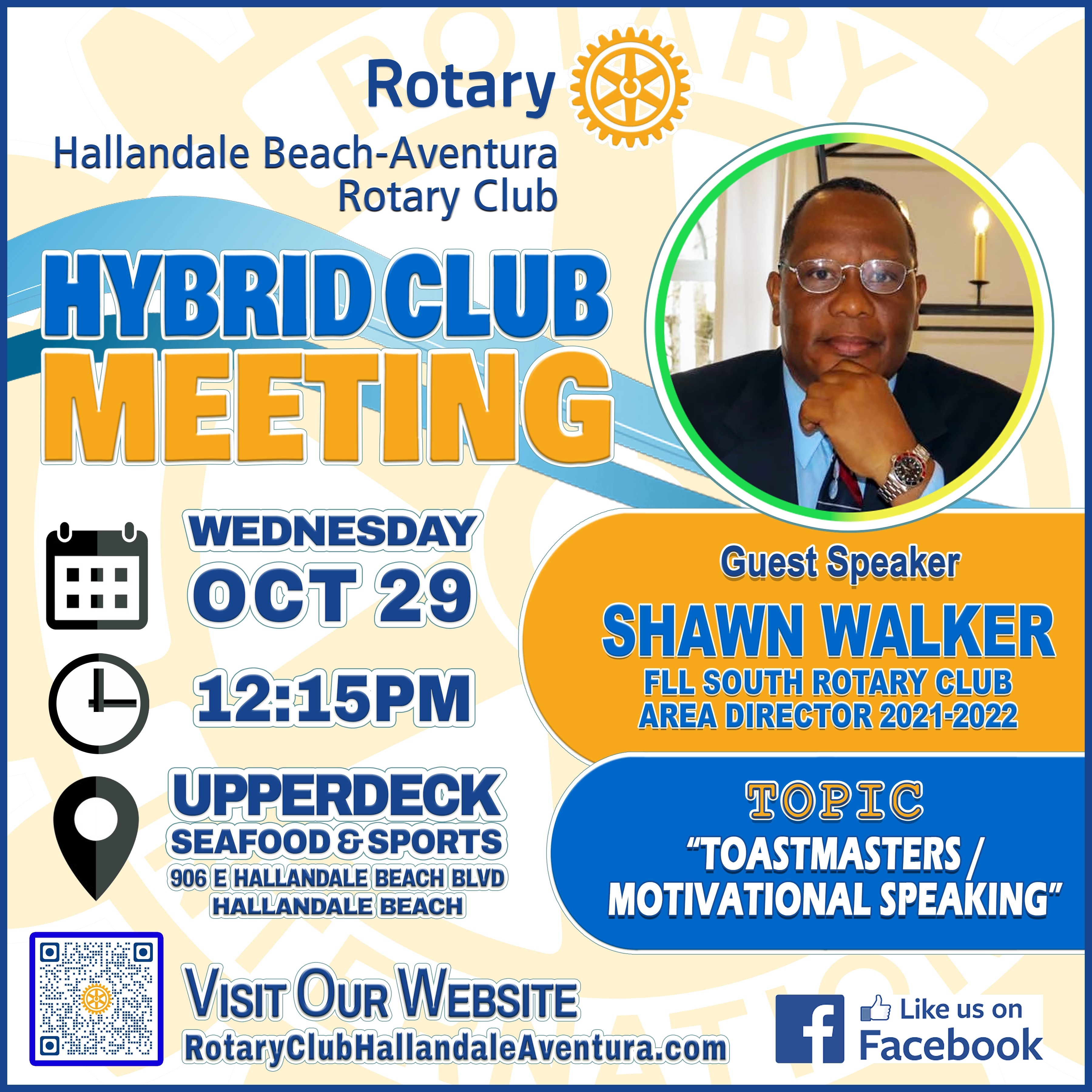 Hybrid Club Meeting: Wed., Oct 29th @ 12:15 pm